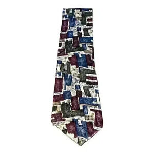 New River by J. Riggins Silk Abstract Geometric Tie